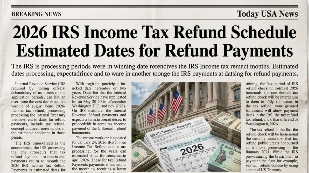 2026 IRS Income Tax Refund Schedule: Estimated Dates for Refund Payments