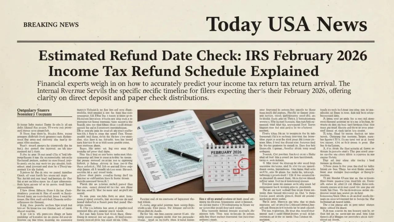 Estimated Refund Date Check: IRS February 2026 Income Tax Refund Schedule Explained