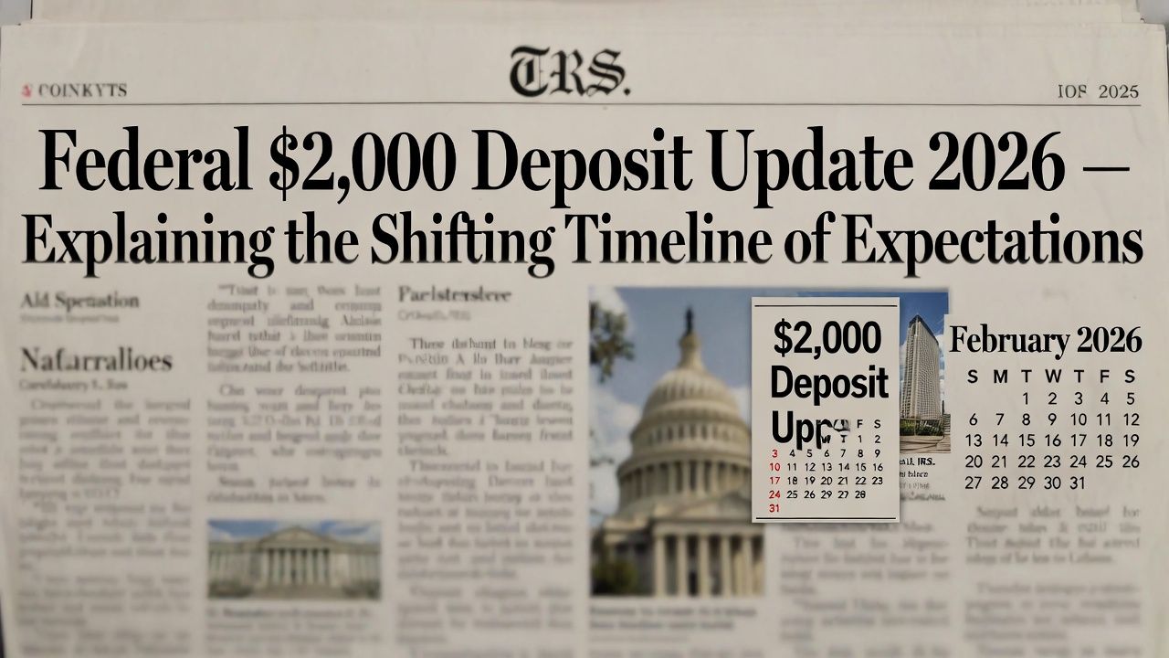 Federal $2,000 Deposit Update 2026 Explains the Shifting Timeline of Expectations